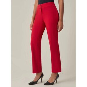 Kasper Womens Red Kate Classic Fit Straight-Leg Dress Pants Size 10